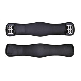 Preto New Synthetic Girth Dressage With Memory Foam Equine Elasticated Both Ends Anatomical Horse Saddle Girths Anti-Chaff & Anti-Gall with Comfort Fully Cushioned Performance Ergonomically Shaped