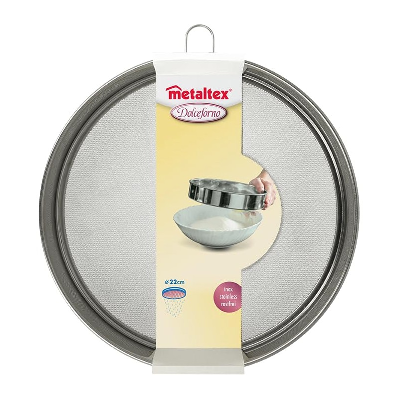 Metaltex Mehlsieb 23cm Edelstahl – Rostfrei, spülmaschinengeeignet