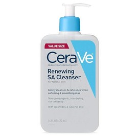 CeraVe SA Cleanser  Salicylic Acid Cleanser with Hyaluronic Acid, Niacinamide  Ceramides BHA Exfoliant for Face  Fragrance Free Non-Comedogenic  16...