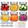 Mcupper 6 Pack Small Mason Jars 8 oz, Half Pint