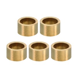 PATIKIL M6 Brass Spacers, 5 Pcs Metal Spacer Brass 6mm ID x 8mm OD x 4mm L Brass Spacers Screw Standoff for 1/4inch or M6 Screw Bolts