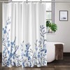 Extra Long Shower Curtains 72 x 78 Inch, Blue Fabric