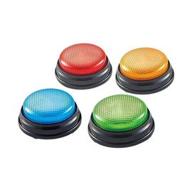 Milageto 4Pcs Quiz Game Beeper System Educational Toy,Training,Reusable Portable Teacher Supplies Game Show for Family Game Classroom