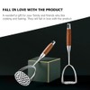 DOITOOL Heavy Duty Stainless Steel Potato Masher with Wooden Handle,