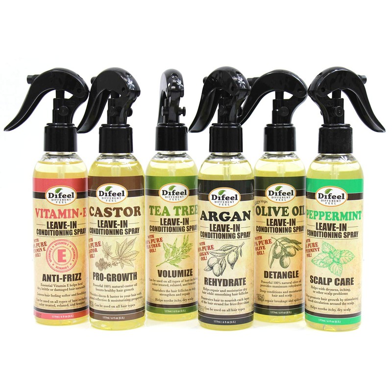 Difeel Leave In -Conditioning Spray Collection 6-PC SET