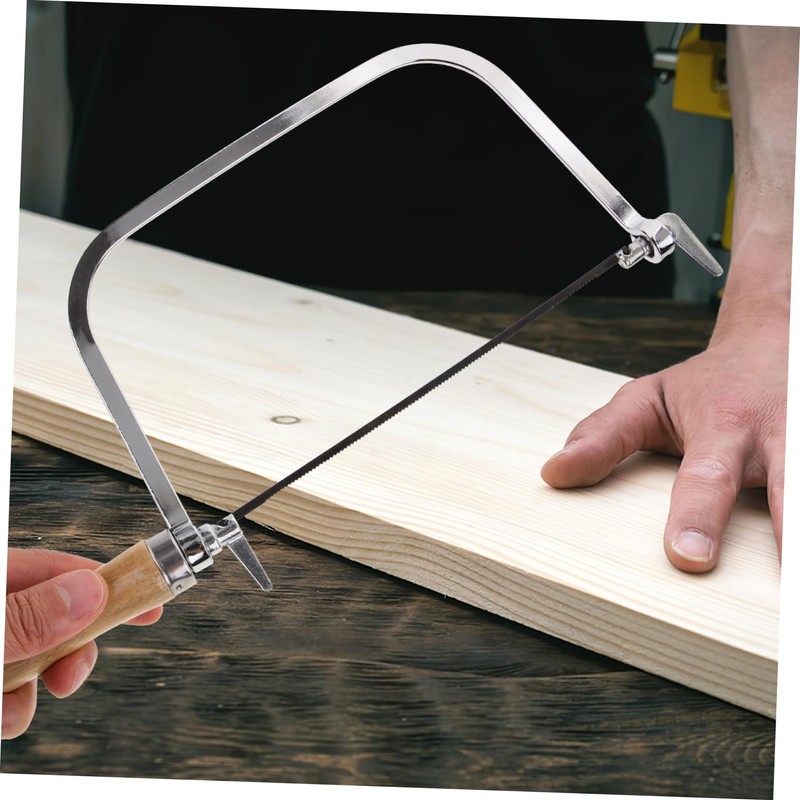 TEHAUX 1 Set Coping Saw with Wooden Handle Portable Hand