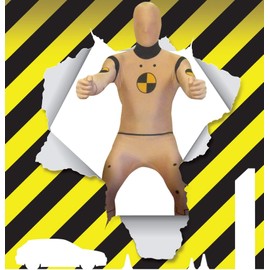 Crash Test Dummy Morphsuit Fancy Dress Costume - size XXLarge - 6”2-6”9 (186cm-206cm)