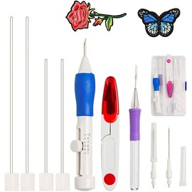 VOANZO DIY Magic Embroidery Pen Set Punch Needle Set Craft Tool for Embroidery Threads Knitting Sewing Tool