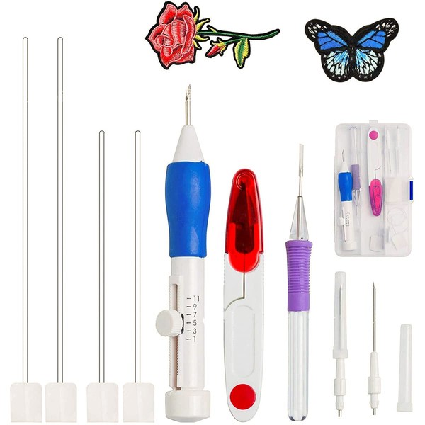 VOANZO DIY Magic Embroidery Pen Set Punch Needle Set Craft