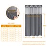 eachope 1 Pack Fabric Snap-in Shower Curtain Liner Replacement,Compatible with