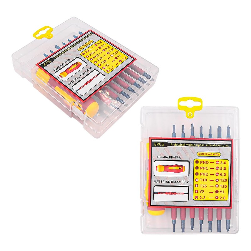 POFET Insulated Screwdriver Set 14 in 1 Multifunctional Compact Electrician