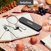 Selafun 4-pieces Travel Set with Case Portable Silverware Utensils Set