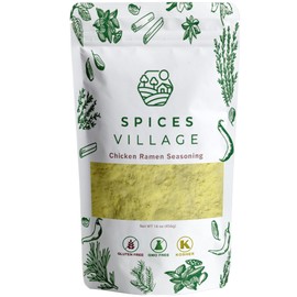 Spices Village Gluten Free Ramen Seasoning, Vegetarian Chicken Base, Ramen Broth, Chicken Soup Base Powder for Noodle Soup,16 oz, Vegetarian, No Msg Added, Kosher