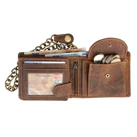 Green Burry Vintage Skull 1796, Saddle Brown, Standard Size, Coin Purse