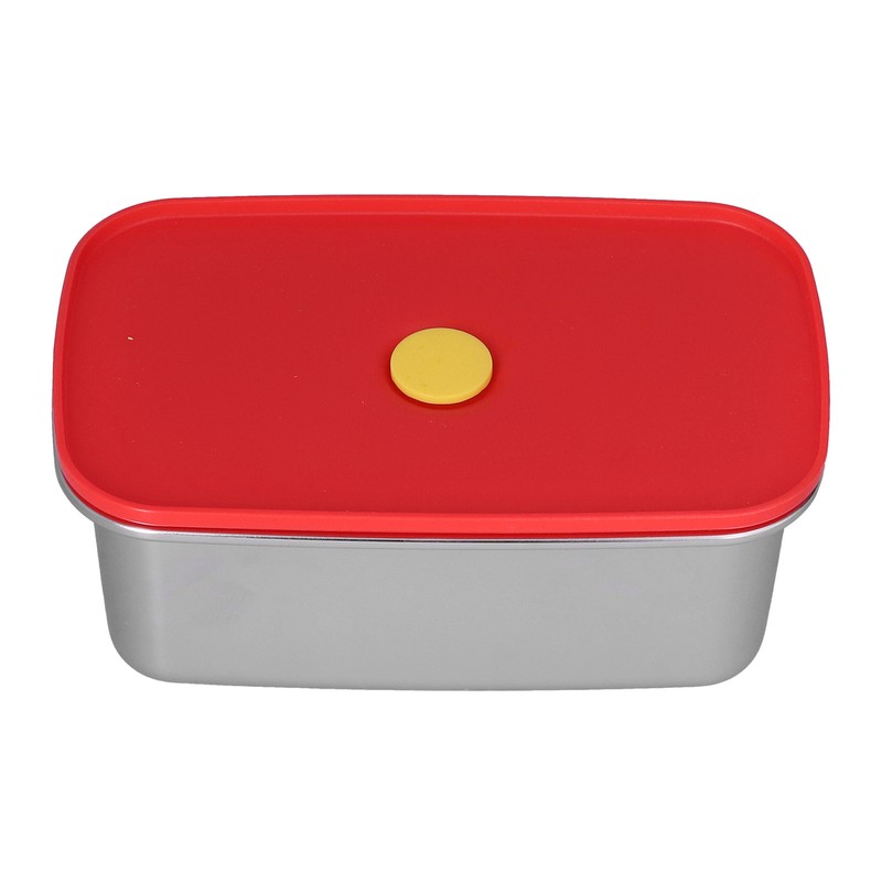 Lunch Box Red Non Pollution Good Sealing Lightweight Easily Clean
