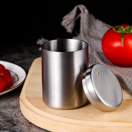 HANSWARE Toothpick Holder,Stainless Steel Toothpick Dispenser Toothpick Box Toothpick Dispenser Storage Organizer For Home, Kitchen Or Restaurant (Silvery)