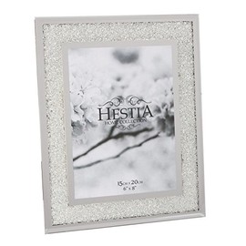 Hestia Photo Frame Crystal Edge with Silver Border 6" x 8" HE76968