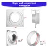 PRATYAHARA Dryer Vent Wall Plate with (4.8 Feet) Twist Lock