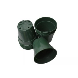 Landmark Plastics 4.5 inch HEAVY-DUTY GREEN Round Nursery Pots - Set of 100 -azalea plastic flower
