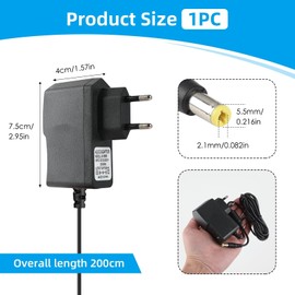 9V 1A DC Power Supply for BO-ss PSA-120S, Wall Charger for Effects Pedal, Ro-land Musical Instruments - Guitar Pedal Power Supply, Pedalboard Guitar Power Supply 9 x 1