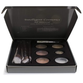 Mineral Makeup Set/Kit 17 Pieces - Loose Powder Minerals Complete Set - 2 Tone Foundation, Medium & Medium Beige