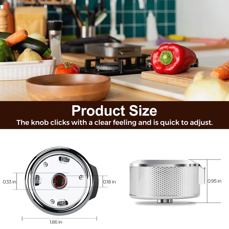 NISHCON W11156487 W10823529 Replacement for Kit.chen-Aid Whirlpool Stove knobs, Replaces