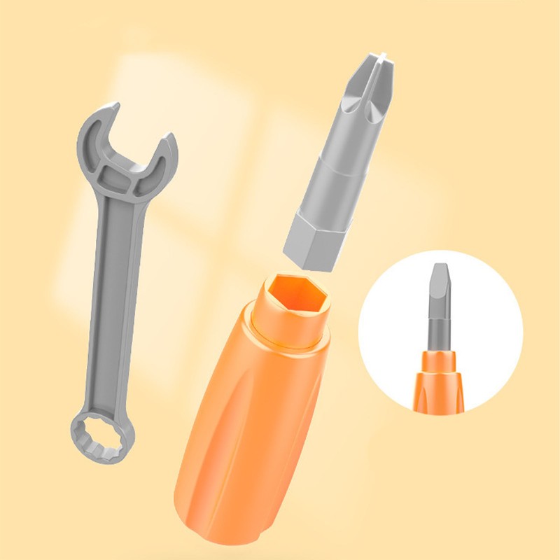 Engineering Electric Drill Toy Screw Assemble Engineer Educational Drill Toy