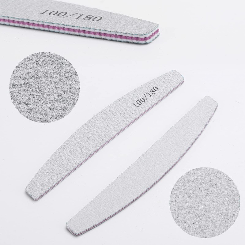 35 Count 100/180 Grits Nail Files and Buffers Professional Emery