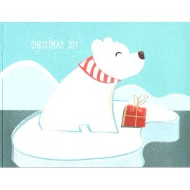 Mark And Spencer FUN POLAR BEAR Mark And Spencer Christmas Greeting Card w/ Envelope New MG24