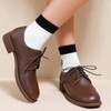 YJRVFINE Round Waxed Shoe Laces: 43 Inch Dark Brown Thin