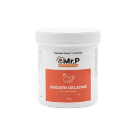Mr.P Ingredients Chicken Gelatine 250g 300 Bloom Powder Stabiliser Gelling Aerating Agent Instant Gluten Free Non-GMO (Recyclable Pot)