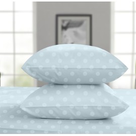 Threadmill King Size Pillow Cases Set of 2 | 100% Pure Cotton Jacquard Sateen Weave | Ultra Soft & Silky, Comfortable Bed Pillow Covers |Hotel Quality Pillow Protectors | Blue Pillow Cases