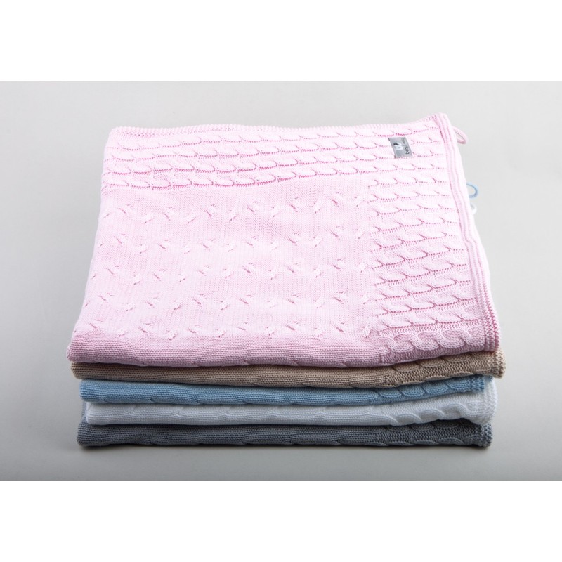 Baby's Only Hooded Bath Towel VELOUR FABRIC Braid Knitted 82