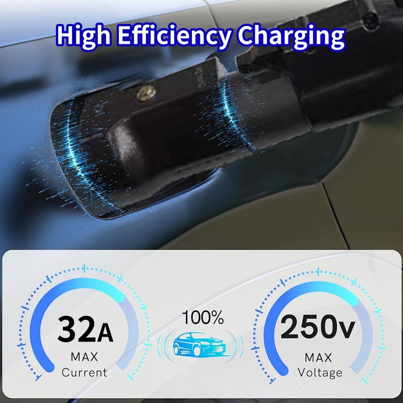 EVHIKING EV Type 1 to Type 2 Adapter Electric Vehicle