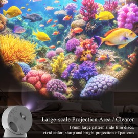 Upgraded 13 in 1 Star Projector, Planetarium Galaxy Projector for Bedroom with Bluetooth Speaker & White Noise, Timer & Remote, Multicolor Night Light for Kids Room Décor, Adults