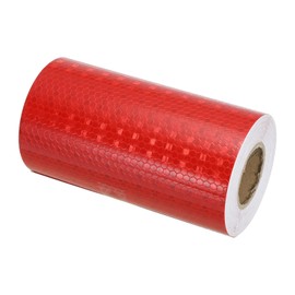 PATIKIL Reflective Tape, 6 Inch x 33 FT Waterproof Adhesive High Visibility Warning Safety Tape External Accessories Conspicuous for Cars Trucks, Red