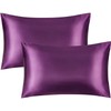 Satin silky PillowCases - 2 Packs Silky-soft, Anti-static Dust Mite