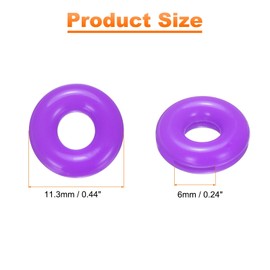 HARFINGTON 12 Pairs Glasses Ear Grip 0.52" Silicone Ring Type Anti-Slip Ear Hook Eyewear Retainer Eyeglass Temple Tips Sleeve Retainer for Glasses Sunglasses Sports Eyeglasses, Purple