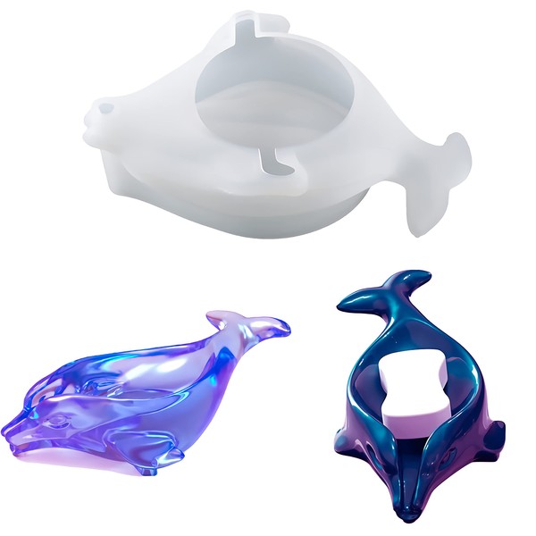 Self-Draining Dolphin Soap Holder Silicone Resin Mold, Dolphin Soap Holder