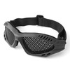 Alpha Label BK glass-006bk Tactical Mesh Goggles, Eye Protector, Compact,