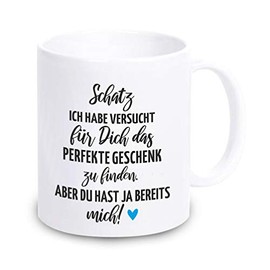 4youDesign White mug with saying romantic gift idea for Valentine's Day for her and for him coffee mug boyfriend girlfriend love treasure
