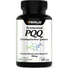 X Gold Health PQQ, Pyrroloquinoline Quinone, 20 mg, 120 Capsules, Promotes the Growth of New Mitochondria, Gluten-Free, Non-GMO, Vegetarian