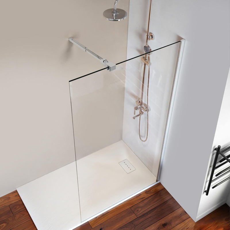 Shower Door Support Bar, Wall-to-Glass Support Arm 450-700mm Long to