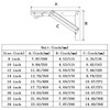 Folding Shelf Brackets 12 inch,Folding Brackets Heavy Duty Max.Load 410lb,DIY