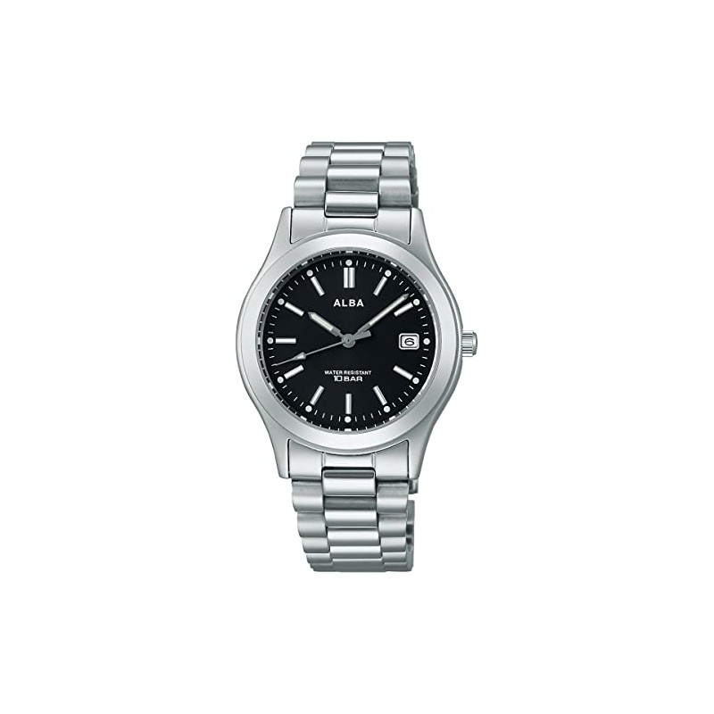 Seiko AQGK474 Men's Wristwatch, Alba, Standard Quartz, Silver, Silver, Bracelet