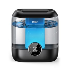 Dreo 6L Top Fill Humidifiers for Bedroom, 60H Runtime 28 dB Quiet Supersized Cool Mist Air Humidifiers for Large Room, Baby Nursery, Plant, Indoor, Night Light, Easy to Clean, Precise Humidity Control