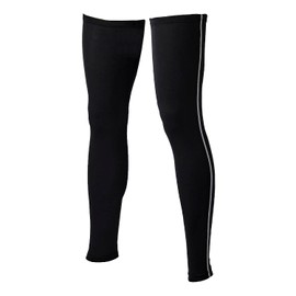 Otafuku Gloves JW-634 Summer Leg Cover, Long, Compression, Sweat Absorbent, Quick Drying, UV Protection, Cool Touch, Deodorizing, With Non-Slip Material, Black, M