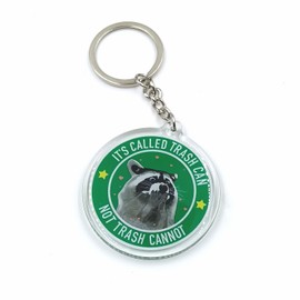 Funny Humorous Raccoon Keychain Novelty Keyring Bag Charm Fashion Accessories for Men Women (Raccoon)