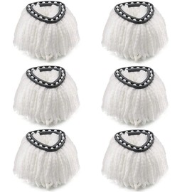 6 Pack Spin Mop Head Refills for Vileda, fit O-Cedar Spin Mop, Universal 360° Replacement Mop Heads, Microfiber Mop Head for Mop, Easy Cleaning Machine Washable, Triangle (5.7inch)