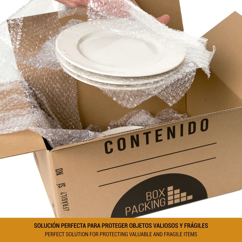 BOXPACKING Perforated Bubble Wrap Roll 30 cm Wide x 20